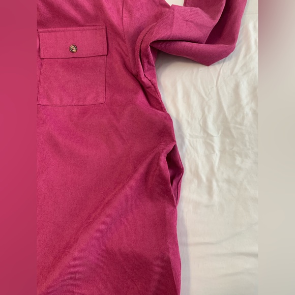 NWT Entro Vibrant Pink Collared Dress/Duster - Picture 12 of 16